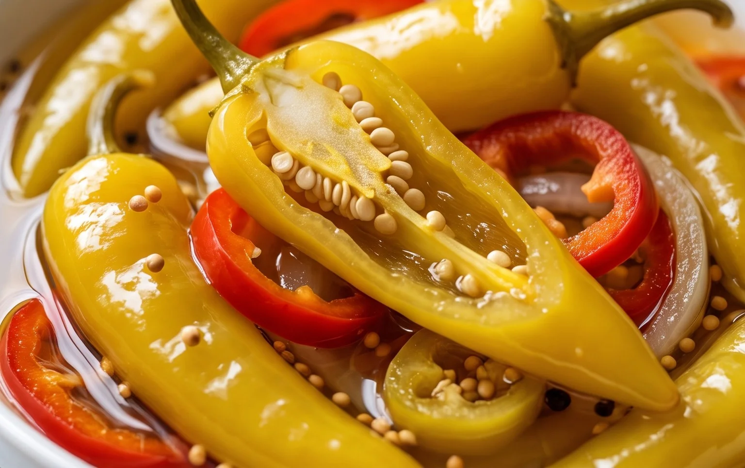 Sweet Pickled Banana Peppers