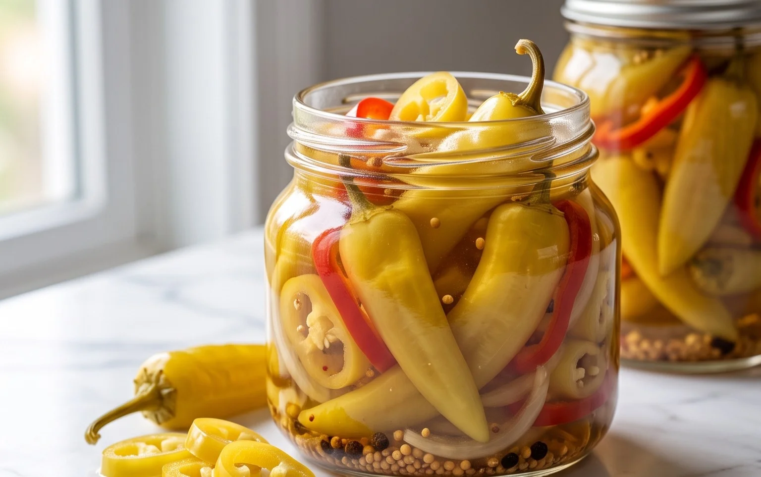 Piments Bananes Doucement Marinés : Recette Facile