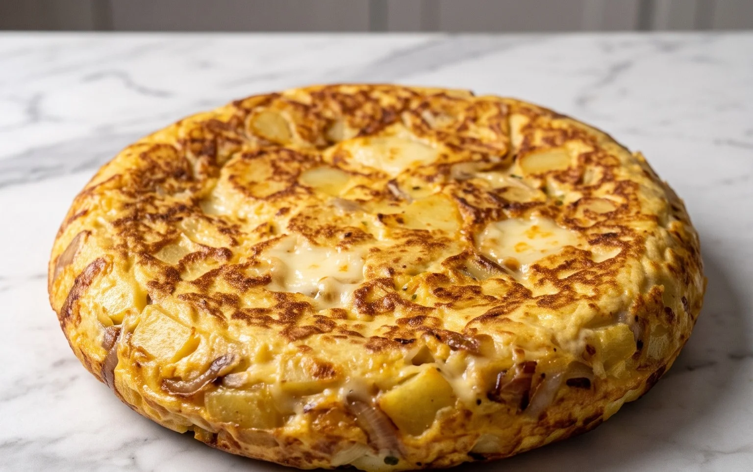 Tortilla Espagnole au Fromage Facile et Inratable