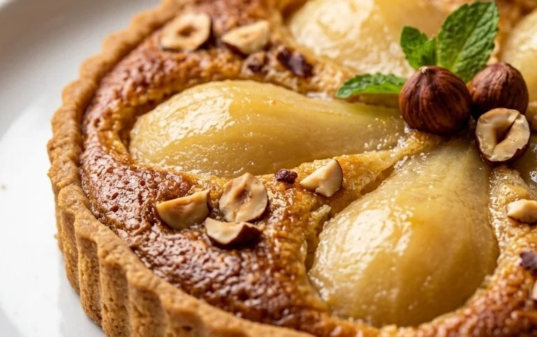 Tarte Poire Noisette Sablé Breton Gourmande