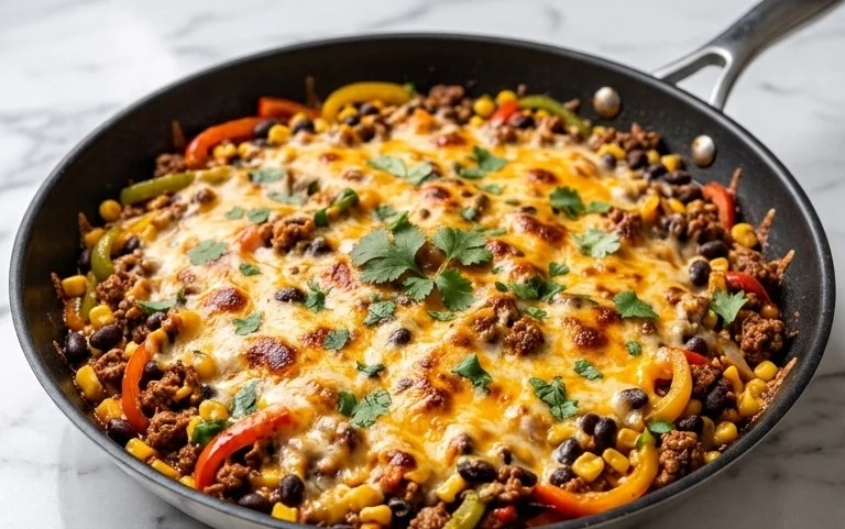 Poêlée Tex-Mex Cheddar: Rapide, Savoureuse et Gratinée