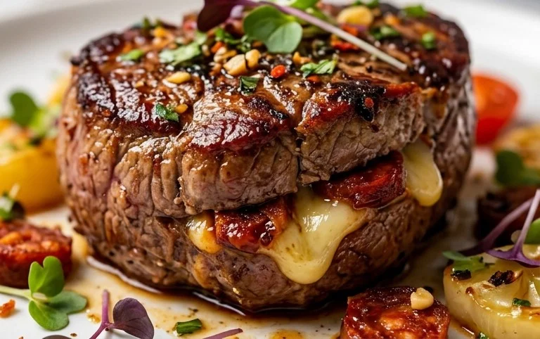 Filet mignon farci au beef chorizo et comté