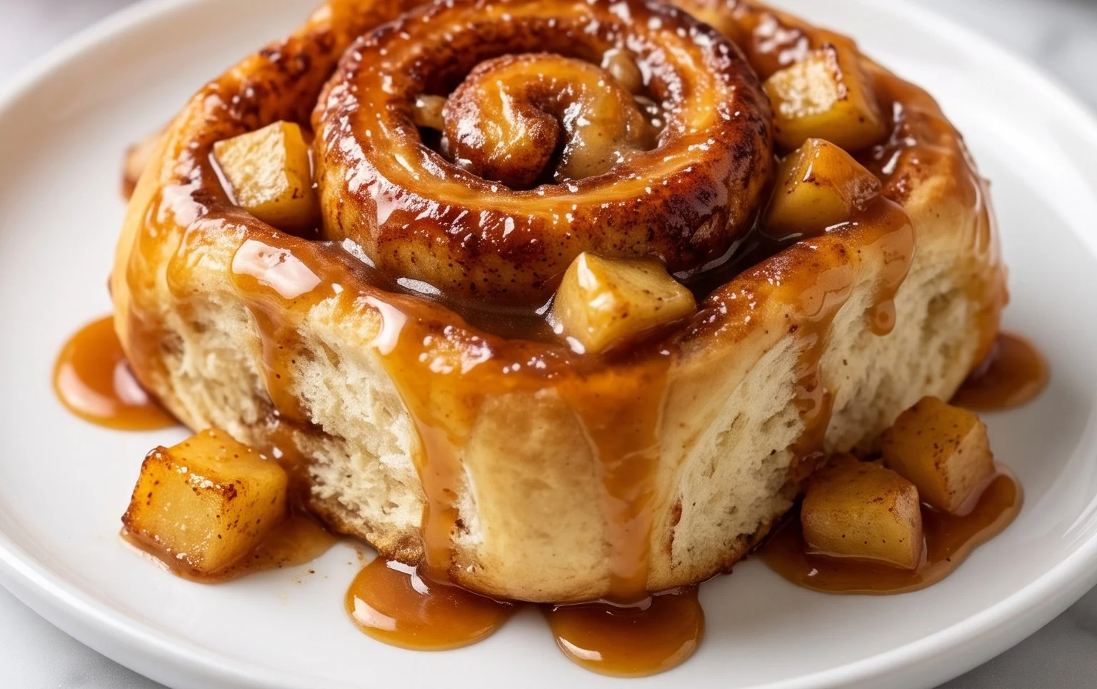 Easy Caramel Apple Cinnamon Rolls